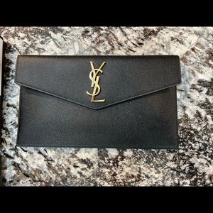 Authentic Saint Laurent Uptown Pouch in Black